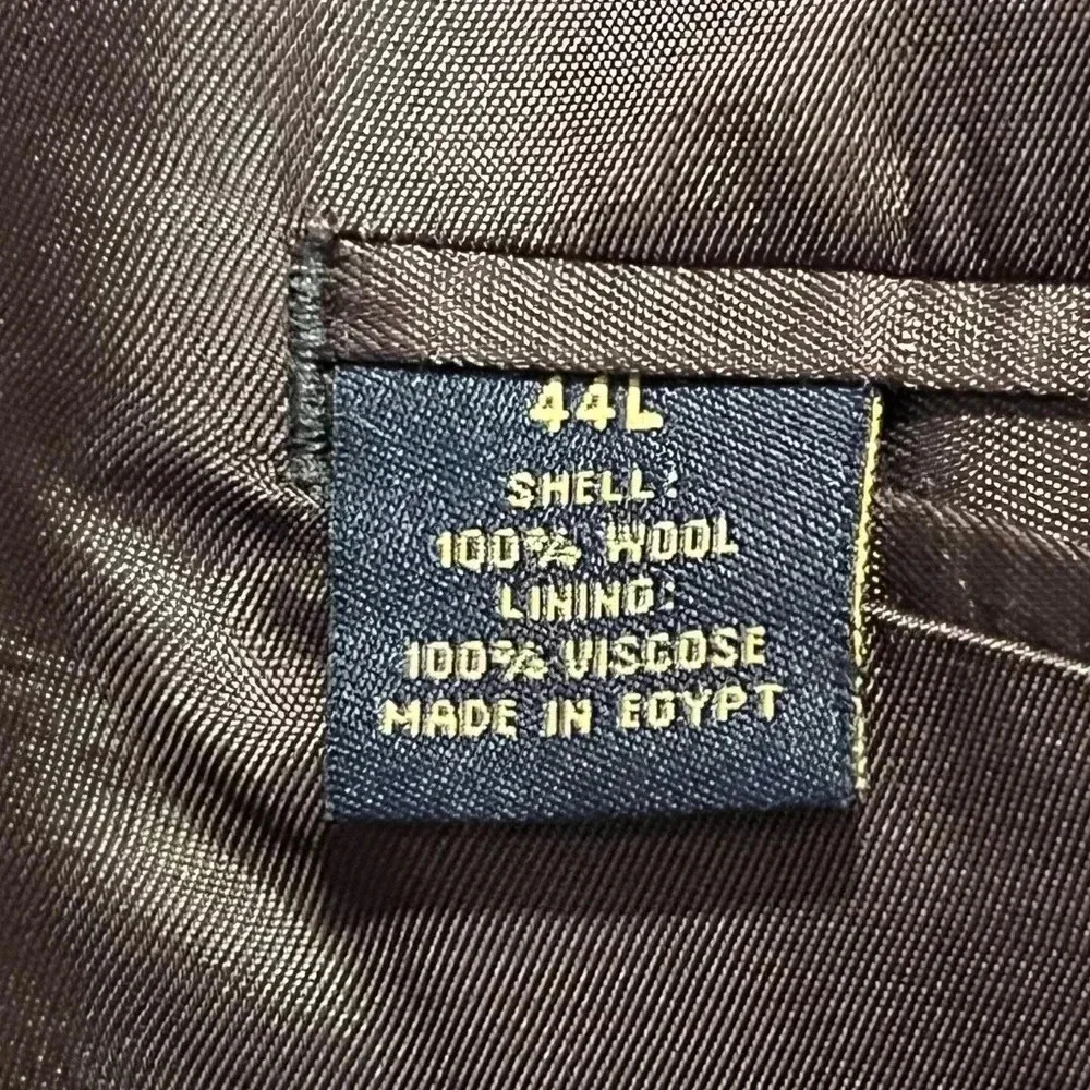 Brooks Brothers 346 Wool Charcoal Gray Glen Check Mens Sport Coat Blazer 44L